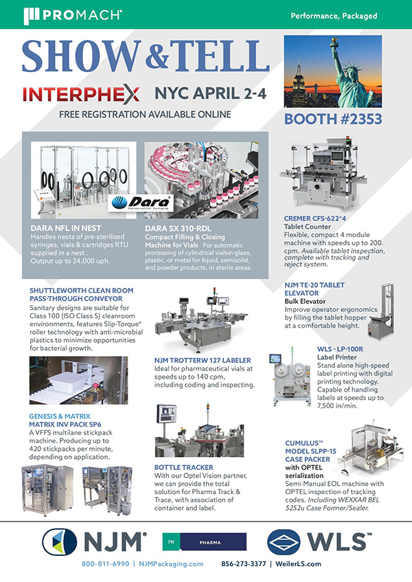 ProMach Pharma Business Line Equipment at Interphex 2019